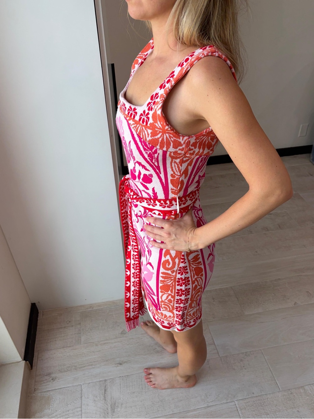 Farm Rio Red Miranda Knit Mini Dress - Picture 4 of 6